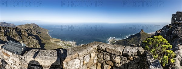 View from Table Mountain (Cape Town, South Africa) at a sunny day