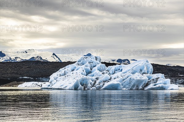 Famous Glacier Lagoon in Jokulsarlon Iceland during sunset