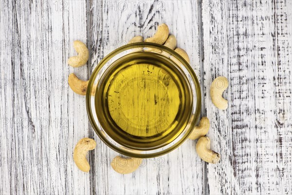 Portion of Cashew Oil (detailed close up shot, selective focus)