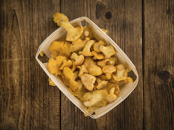 Portion of fresh harvested Chanterelles