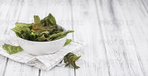 Some fresh Savoy Chips (selective focus, close-up shot)