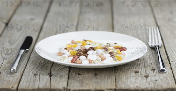 Drugs prepared as meal as detailed close-up shot (selective focus)
