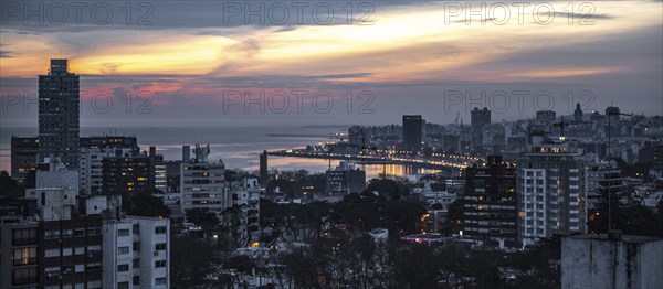 Montevideo, the capital of Uruguay at a very nice sunset