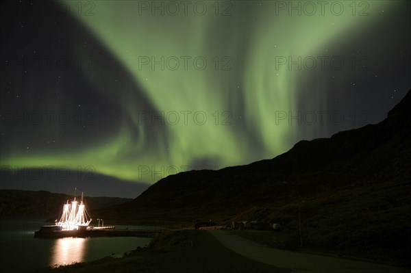 Auroras with the classic sailing vessel Rembrandt van Rijn