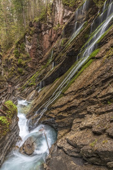 Wimbachklamm gorge in Ramsau near Berchtesgaden, Germany, Europe