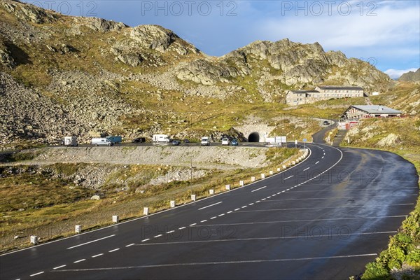 Top of Sustenpass, swiss mountain pass, Switzerland, Europe