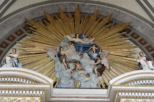 Cathedral, Zocalo, Mexico City, Distrito Federal, Mexico, Central America, Detail of the church