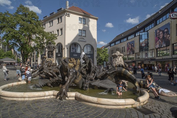 Fountain the marriage carousel, designed after a poem by Hans Sachs, designed by the sculptor