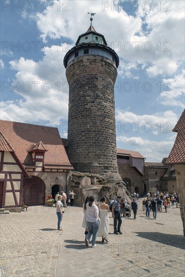 Sinwell Tower around 1250, Imperial Castle, Nuremberg, Middle Franconia, Bavaria, Germany, Europe