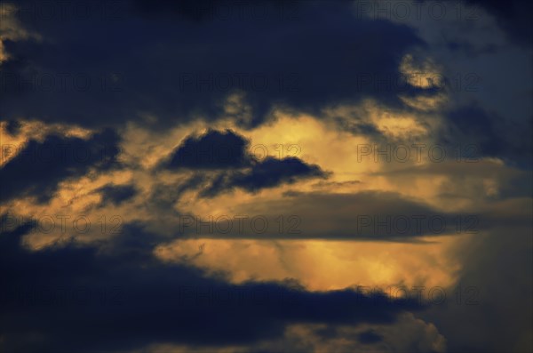 This cloud formation is a collection of cumulus clouds. The clouds in the picture are dark and