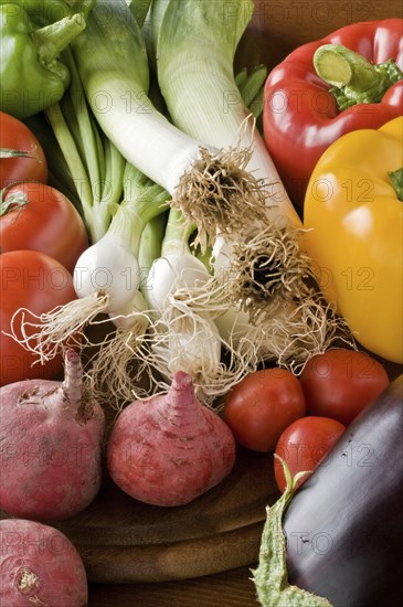 A selection of fresh organic vegetables