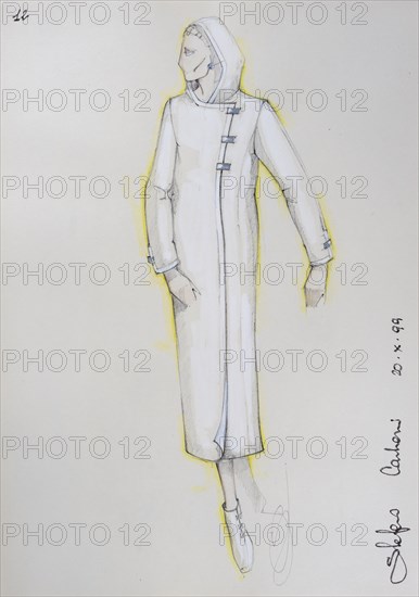 Fashion sketch, fashion design, women's fashion, fashion collection Prêt à porter autumn-winter
