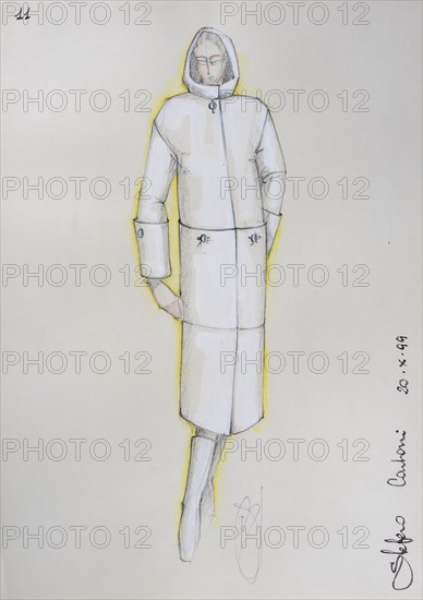 Fashion sketch, fashion design, women's fashion, fashion collection Prêt à porter autumn-winter