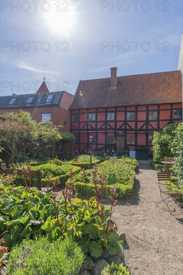 Kerteminde, Museum Farvergarden, colour garden or dye garden, cultural history, half-timbered