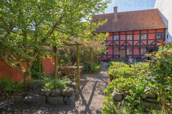 Kerteminde, Museum Farvergarden, colour garden or dye garden, cultural history, half-timbered