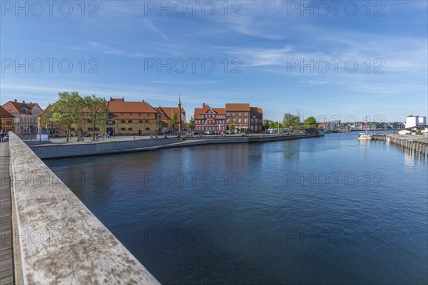 Small town of Kerteminde on the Great Belt, old town by the harbour basin, Fyn, Fyn Island, Baltic