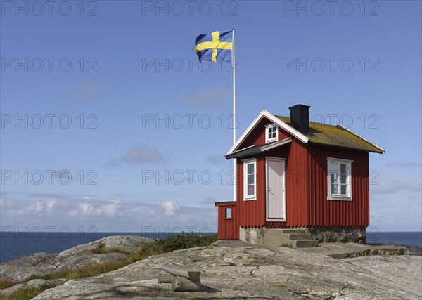 The pilot house on the small island of Vrango on the Swedish west coast near Gothenburg
