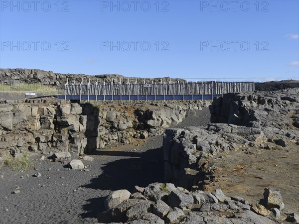 Midlina, bridge between the continents, Reykjanes, Iceland, Europe