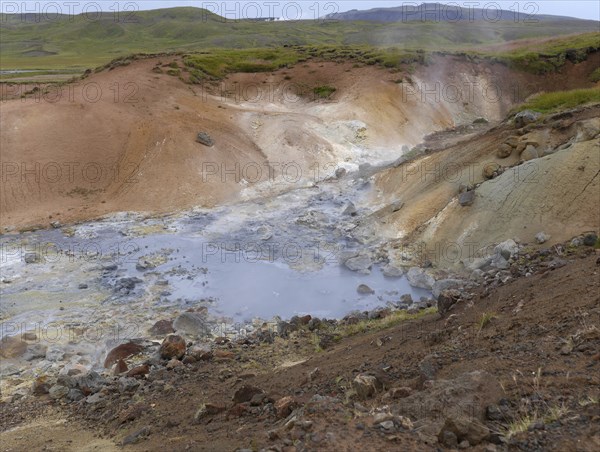 Seltun solfatar field in the Krysuvik volcanic system in the south of the Reykjanes peninsula in