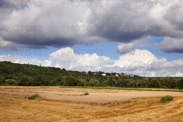 A landscape near Dorndorf with a view of the Dornburg locks a landscape with thorn village