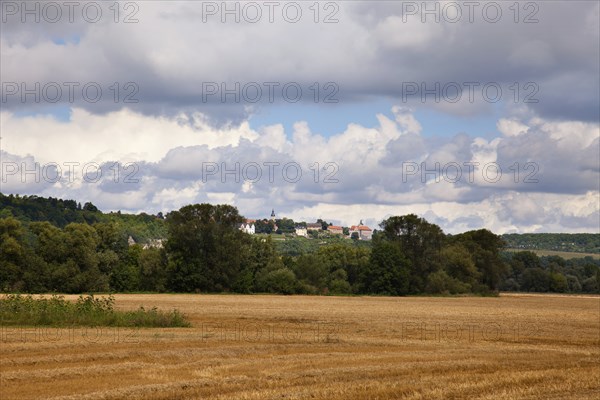 A landscape near Dorndorf with a view of the Dornburg locks a landscape with thorn village
