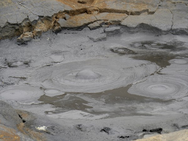 Boiling mud at Namafjall, Iceland, Europe