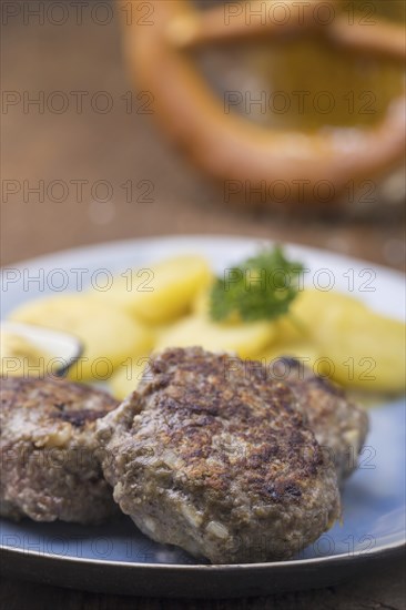 Bavarian meat balls with potato salad