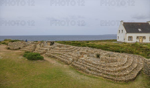 Menez Dregan prehistoric archaeological site, Plouhinec, Finistere Penn ar Bed department, Brittany