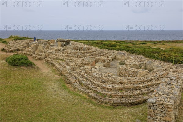 Menez Dregan prehistoric archaeological site, Plouhinec, Finistere Penn ar Bed department, Brittany
