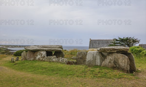 Menez Dregan prehistoric archaeological site, Plouhinec, Finistere Penn ar Bed department, Brittany