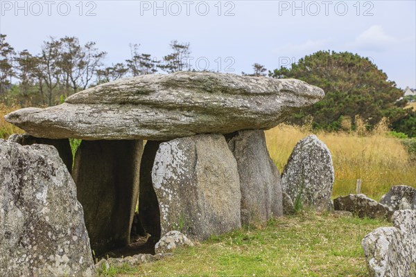 Menez Dregan prehistoric archaeological site, Plouhinec, Finistere Penn ar Bed department, Brittany
