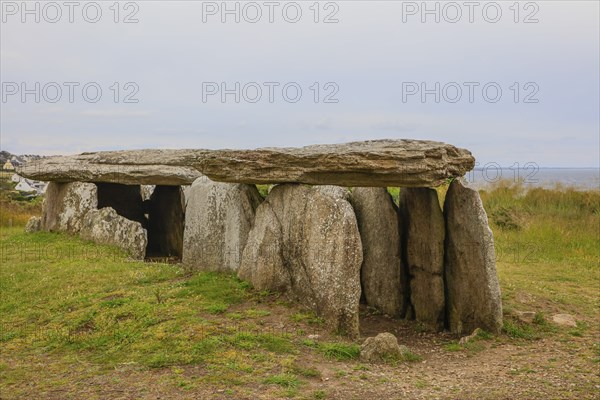 Menez Dregan prehistoric archaeological site, Plouhinec, Finistere Penn ar Bed department, Brittany