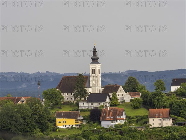 Frauenberg pilgrimage church in the evening light, Frauenberg, near Leibnitz, Styria, Austria,