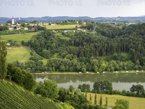 Frauenberg pilgrimage church, Sulmsee, near Leibnitz, Styria, Austria, Europe