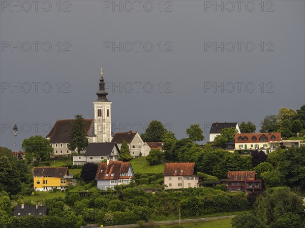 Frauenberg pilgrimage church in the evening light, near Leibnitz, Styria, Austria, Europe
