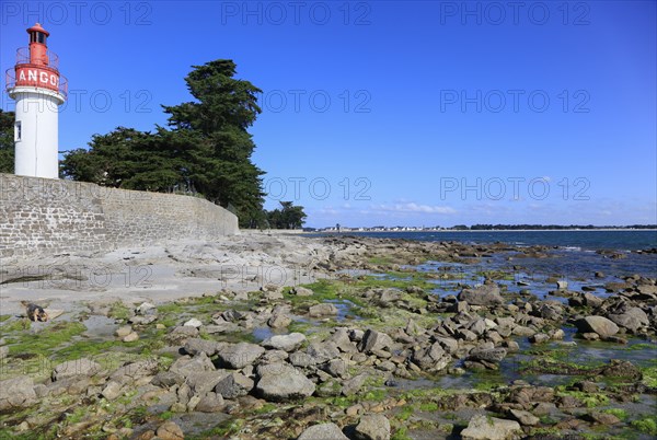 Leuct Tower Phare de Langoz on the coast of Loctudy, department Finistere Penn ar Bed, region