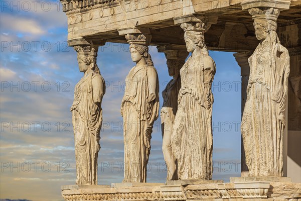 Famous Erechtheum or Temple of Athena Polias at acropolis site