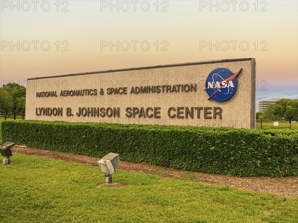 Johnson Space Center sign in Houston, Texas