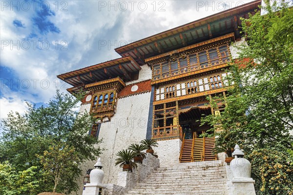 The Punakha Dzong Monastery in Bhutan Asia one of the largest monestary in Asia