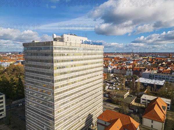 Aerial view of the Leibnitz University and the Max Planck Institute of Gravitational Physics