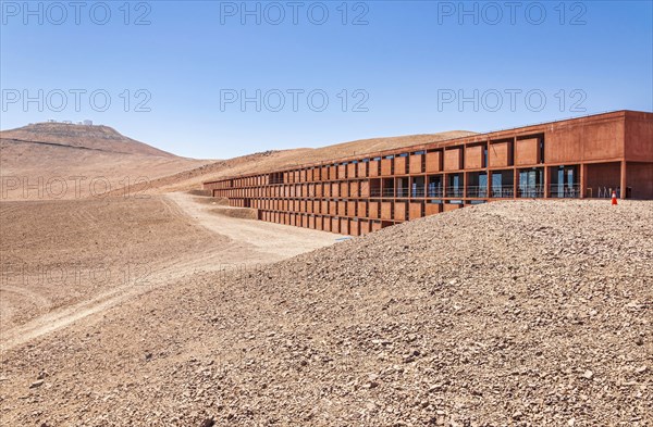 External view of the base camp La Residenzia, where the astronomers rest