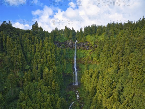 Waterfall Cascata do Grena near Furnas on the Azores