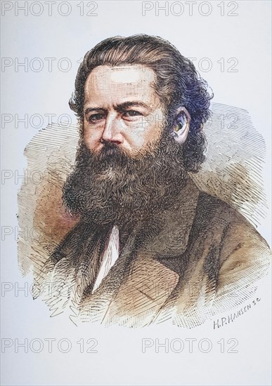 Henrik Ibsen 1828 1906 Norwegian playwright from a portrait dated about 1858 from Henrik Ibsen's