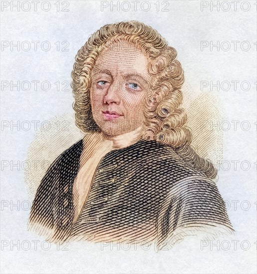 Edward Vernon Old Grog, 1684 to 1757, English naval officer, digitally restored reproduction from a