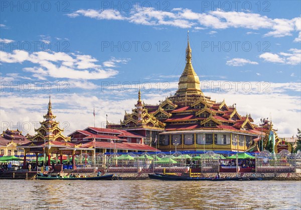 Pagoda at Inle lake in Myanmar