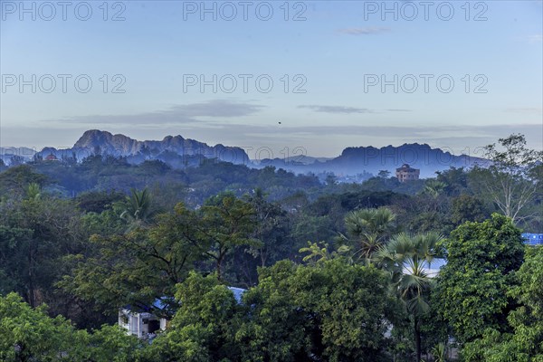 Early morning in Hpa-An, Myanmar, Asia