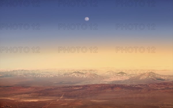 Arid landscape at the Valley of the Moon in Chile