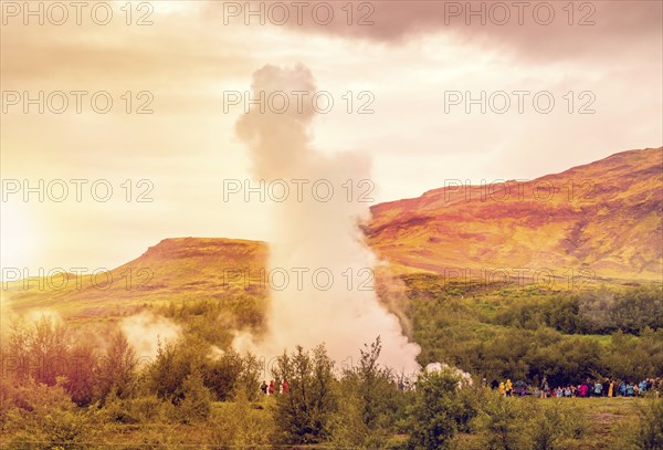 Strokkur geyser at Geyser at Iceland