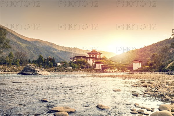 The famous Punakha Dzong in Bhutan