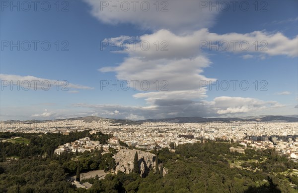 Wide view of Athens, Greece, Europe